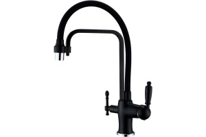 Смеситель Zorg Sanitary ZR 342-6 YF Black для кухонной мойки