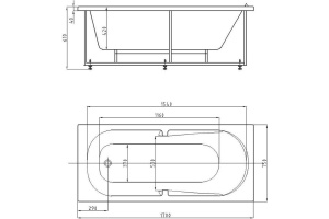 Акриловая ванна Aquatek Лея 170x75 см LEY170-0000045, белый - 2