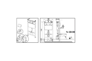 Комплект Roca Debba Round Rimless без клавиши смыва - 3