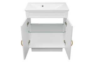 Тумба с раковиной Misty Амбра 70 белая матовая - 2