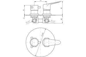 Смеситель для ванны с душем Rav Slezak Victoria хром - 2