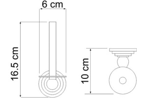 Держатель туалетной бумаги Wasserkraft Ammer K-7097 - 3