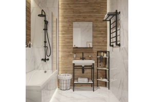 Шторка на ванну DIWO Коломна 4GW007 распашная, 80x150 - 3