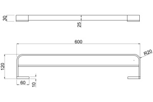 Полотенцедержатель двойной Allen Brau Infinity 60 черный матовый - 2