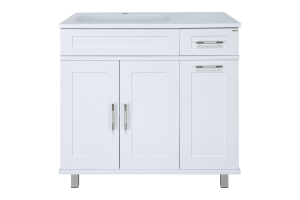 Комплект мебели Misty Купер 90 L с бельевой корзиной белый - 2