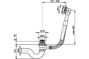 Слив-перелив Timo 8003 Chrome - 3