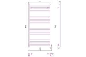 Полотенцесушитель водяной ДР МОДУС 1200х600 (Без покрытия) - 3