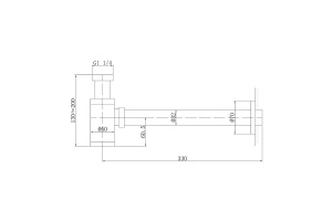 Сифон для раковины Abber никель - 2