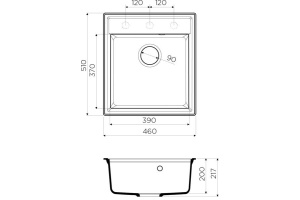 Мойка кухонная Omoikiri Daisen 46-BE ваниль - 2