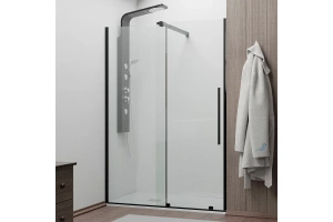 Душевая дверь RGW Tornado 160х195 профиль черный стекло прозрачное