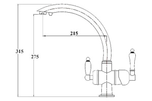 Смеситель Zorg Clean Water ZR 327 YF antique для кухонной мойки - 2