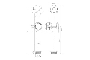 Лейка для биде LM8075BL, черный, блистер - 2