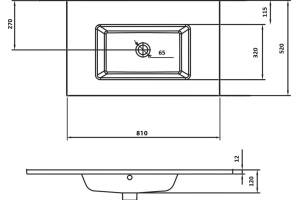 Раковина-столешница Armadi Art Monaco 80 бордо - 3