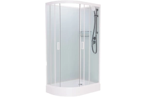 Душевая кабина Frank 110х80 правая белая стекло матовое