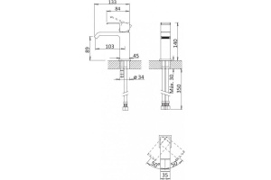 Смеситель Cezares Porta LS1 NOP для раковины - 3