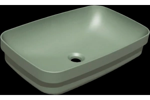 Раковина встраиваемая/накладная Kerasan Tribeca 60 зеленый матовый (514311)