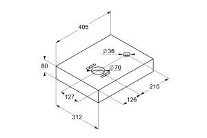 Kludi Esprit Столешница для раковины (бордо) 56CM142 - 2