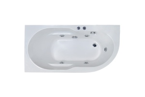 Ванна акриловая Royal Bath Azur Standart 140x80 L с гидромассажем белый