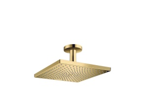 Верхний душ hansgrohe Raindance E 300 1jet с потолочным подсоединением 26250990, полированное золото