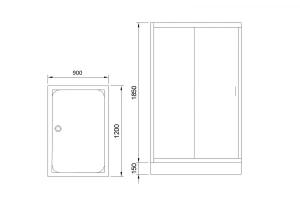 Душевой уголок Royal Bath HPS 120х90 профиль хром стекло рифленое - 3