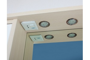 Зеркало-шкаф Бриклаер Бали 62 светлая лиственница, белый глянец, L - 3