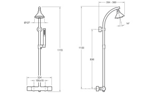 Душевая стойка Jacob Delafon Moxie E5798-CP - 2