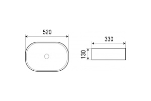 Раковина накладная Weltwasser WW ELBACH 1048 52 белый (10000003860) - 2
