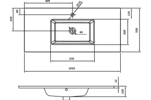 Раковина - столешница Armadi Art NeoArt 100 бежевый - 3