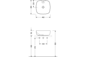 Накладная раковина Serel  46 см (3016) - 2