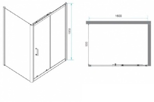 Душевой уголок RGW Passage PA-74-1B 160x90 профиль черный стекло прозрачное - 3