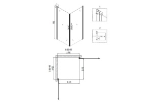 Душевой уголок Niagara Nova NG-6603-08 90x90, квадратный - 3