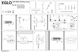 Накладной светильник Eglo ПРОМО Fueva 1 97276 - 2