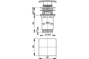 Донный клапан для раковины AlcaPlast A393 - 2