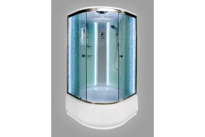 Душевая кабина DETO EM4590LED с высоким поддоном, с сиденьем