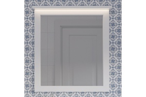 Зеркало STWORKI Хальмстад 80 белое, с подсветкой, квадратные, белое, в современном стиле, настенное