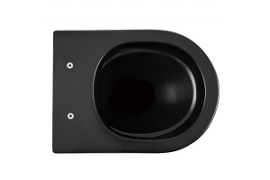 Унитаз ABBER Bequem AC1103MB подвесной черный матовый, безободковый - 3