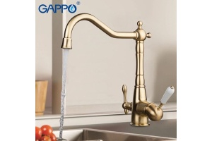 Смеситель для кухни с подключением фильтра питьевой воды бронза G4391-4