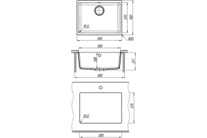 Мойка кухонная Florentina Вега 500 антрацит - 2