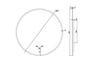 Зеркало Excellent Lumiro 80 белое матовое с подсветкой - 3