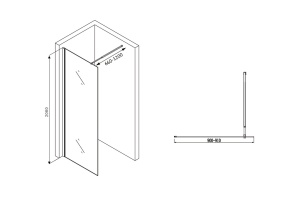 Душевая перегородка Abber Immer Offen (AG61090) - 2