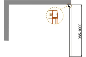 Боковая стенка Cezares Variante 100 FIX C Cr - 3