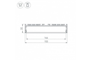 Профиль Arlight ARH-Power-W150-2000 Anod 036368 - 2