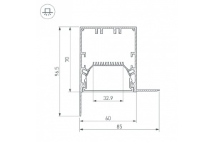 Коннектор L-образный внутренний Arlight SL-Linia55-Fantom-EDGE 030136 - 3