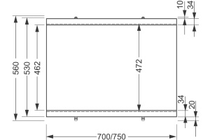 Боковой экран Cersanit Universal PB-TYPE2*70 - 2