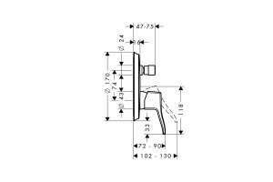 Смеситель для душа Hansgrohe  шлифованный никель (31485820) - 2