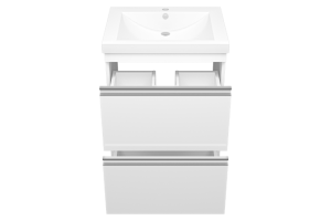 Тумба с раковиной Misty Ингрид 60 белая глянцевая - 2
