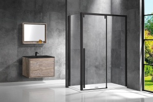 Душевой уголок Vincea Lugano VSR-1L9012CLB-1 120х90 см, профиль черный - 2