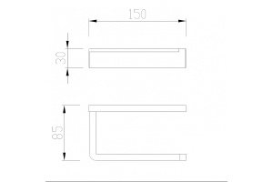 Держатель туалетной бумаги Abber Westen черный матовый - 2