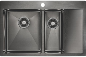 Мойка кухонная Paulmark Liga L 78 темный хром 