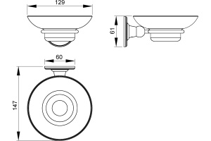Мыльница Timo Nelson 150021/00 хром - 2